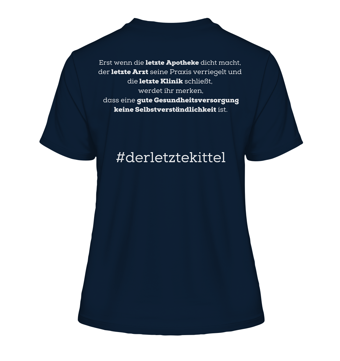 #derletztekittel - Damen T-Shirt Backprint