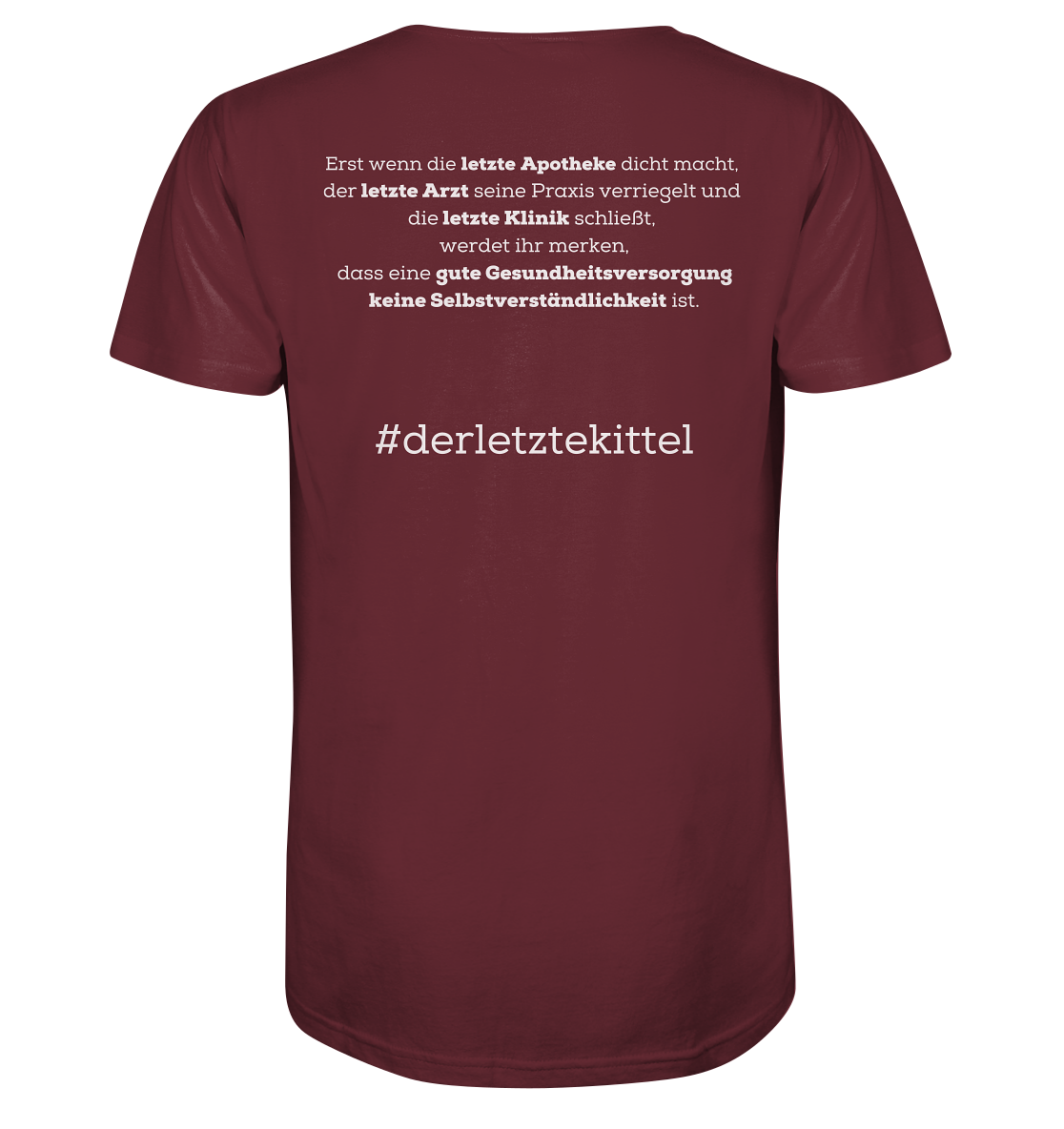 #derletztekittel - Unisex T-Shirt Backprint