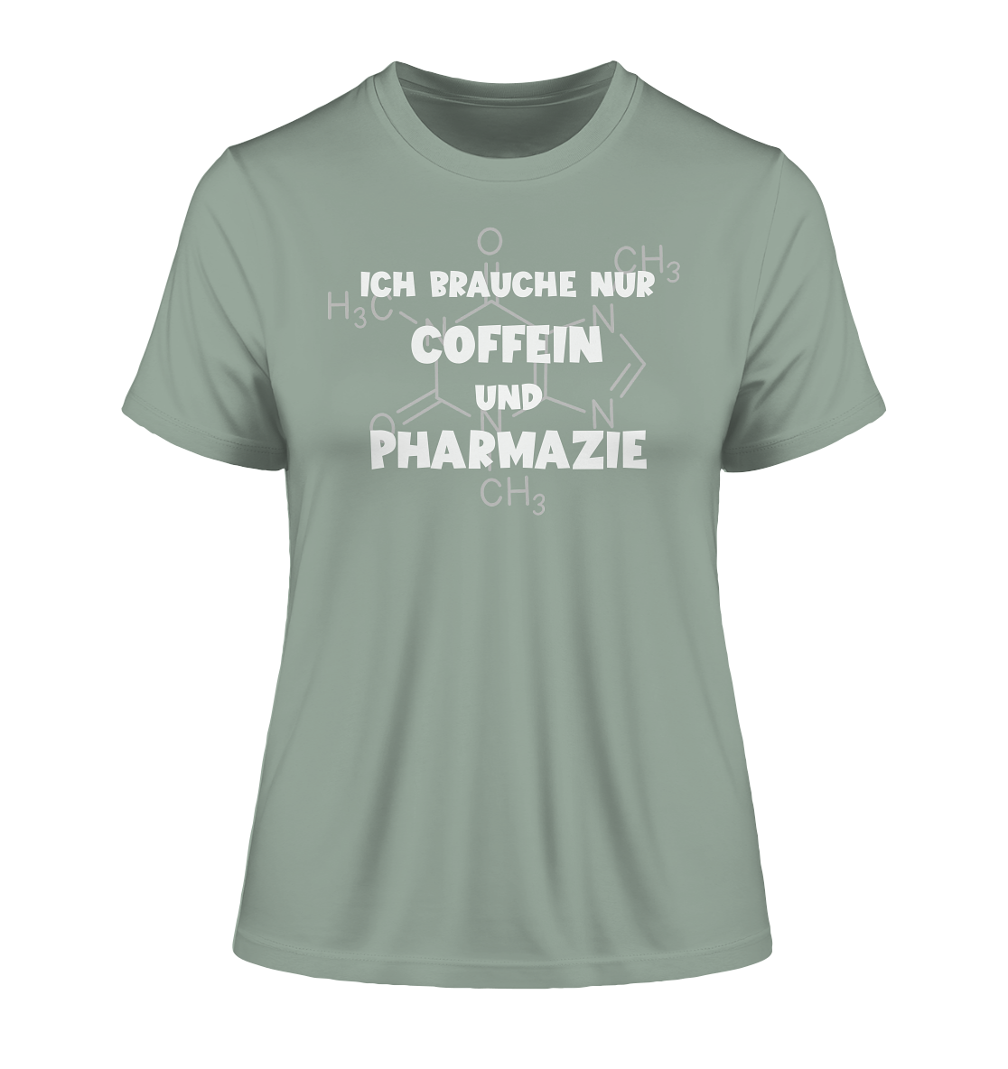 Ich brauche nur Coffein und Pharmazie - Damen Bio T-Shirt