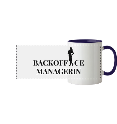 Backoffice Managerin Frau - Panorama Tasse zweifarbig