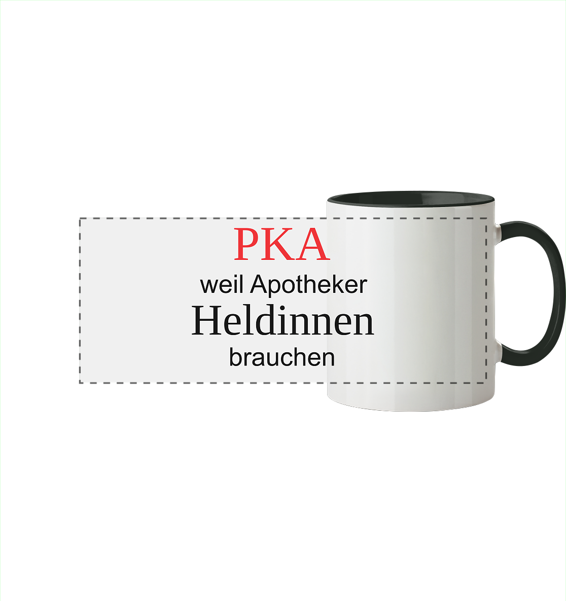 PKA weil Apotheker Heldinnen brauchen - Panorama Tasse zweifarbig