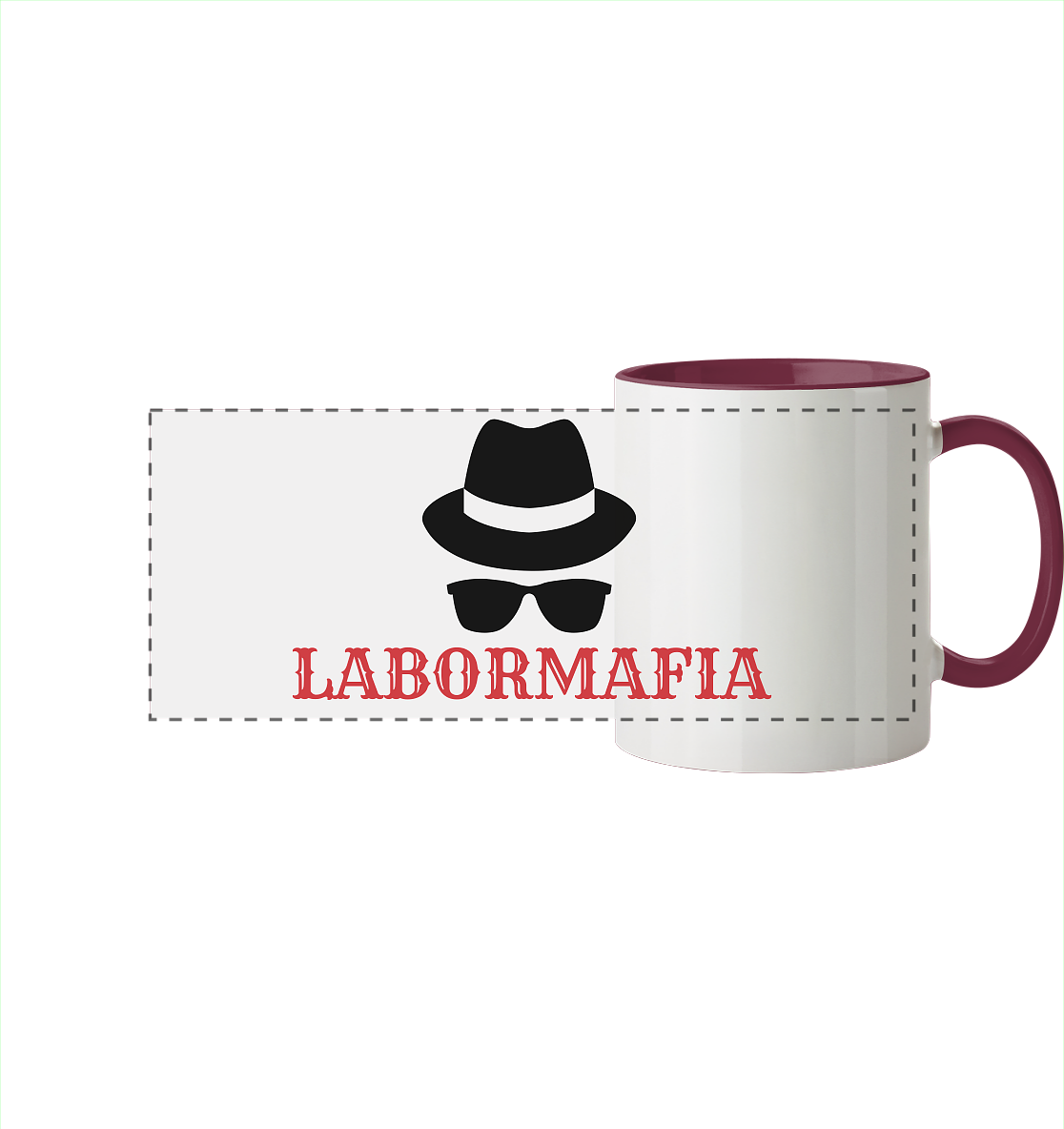 Labormafia - Panorama Tasse zweifarbig