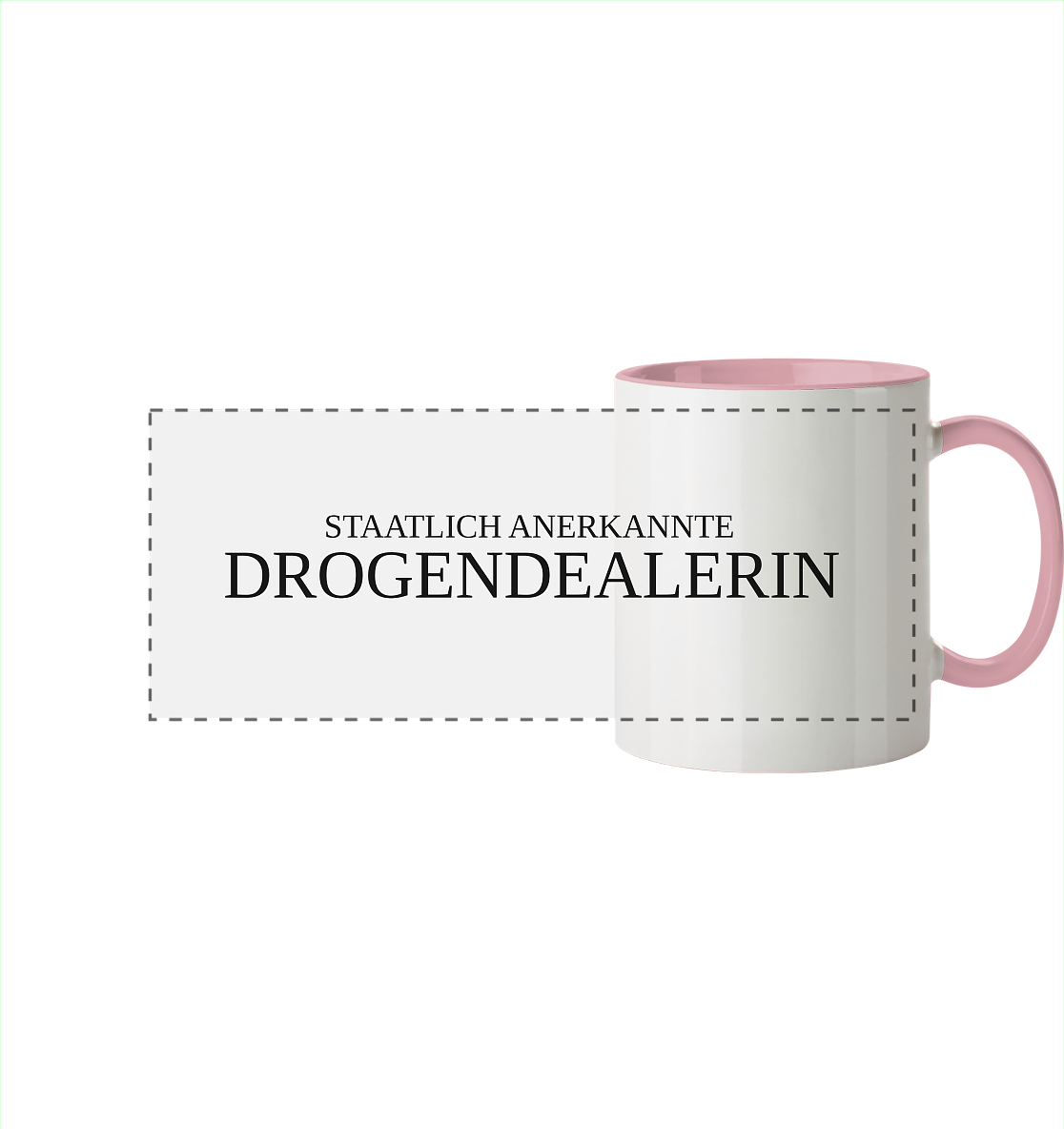 Staatlich anerkannte Drogendealerin - Panorama Tasse zweifarbig