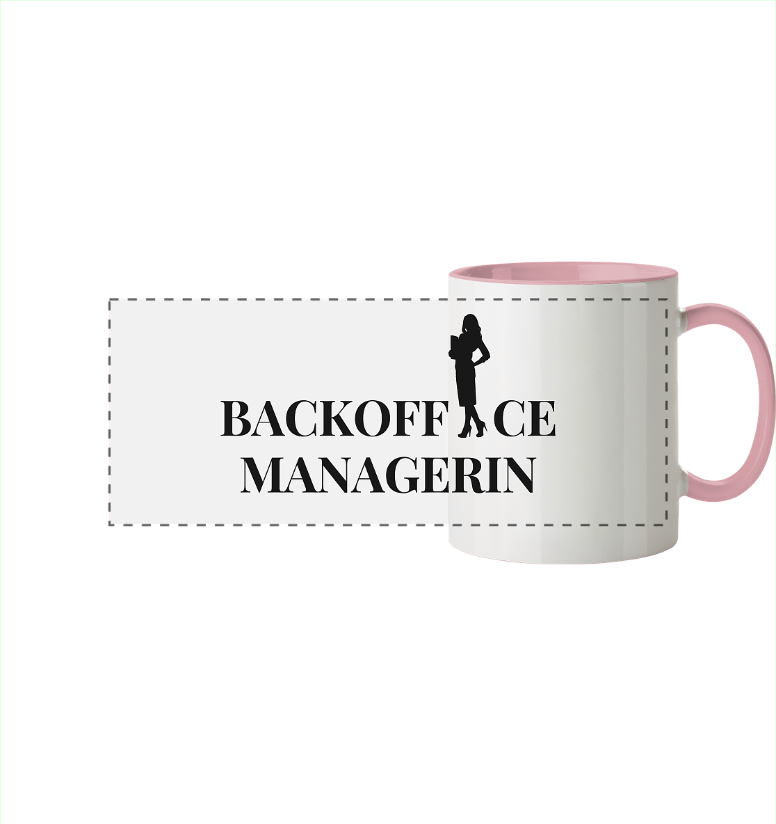 Backoffice Managerin Frau - Panorama Tasse zweifarbig