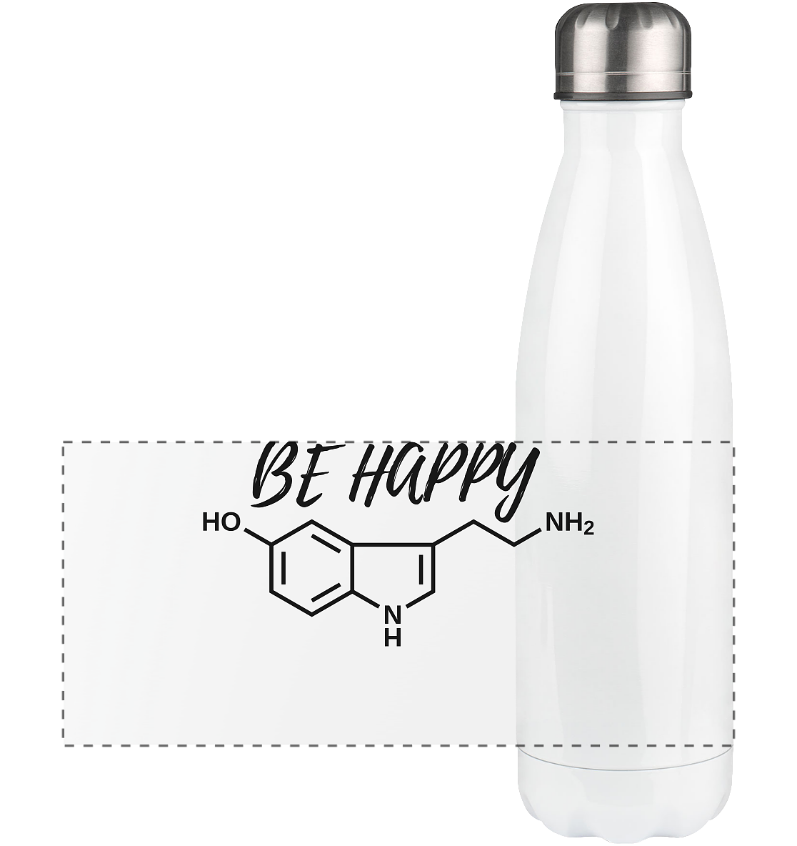 Be happy - Panorama Thermoflasche 500ml