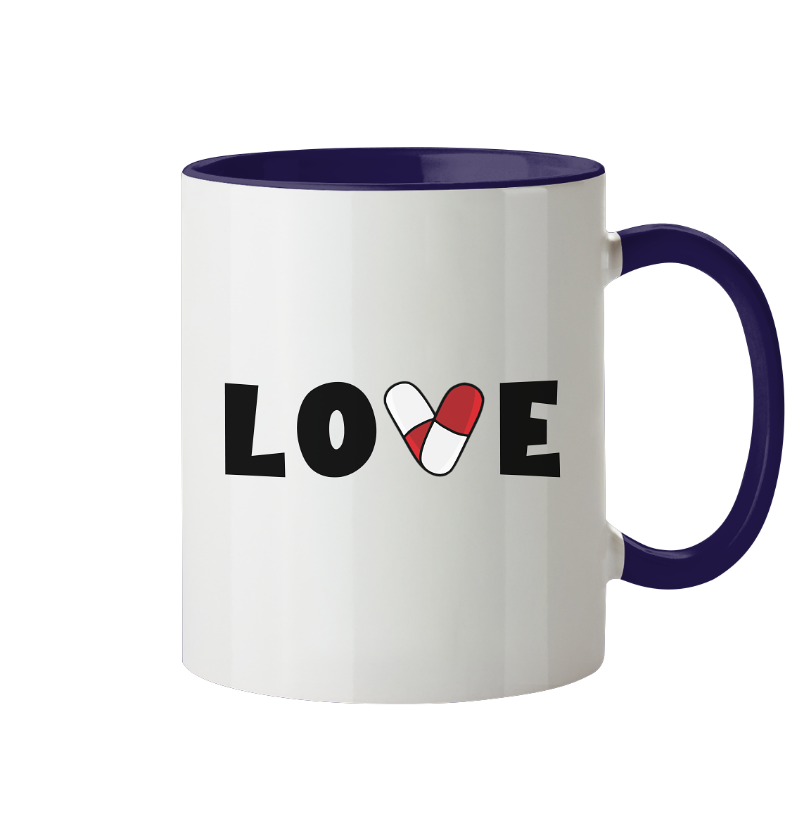 LOVE - Tasse zweifarbig