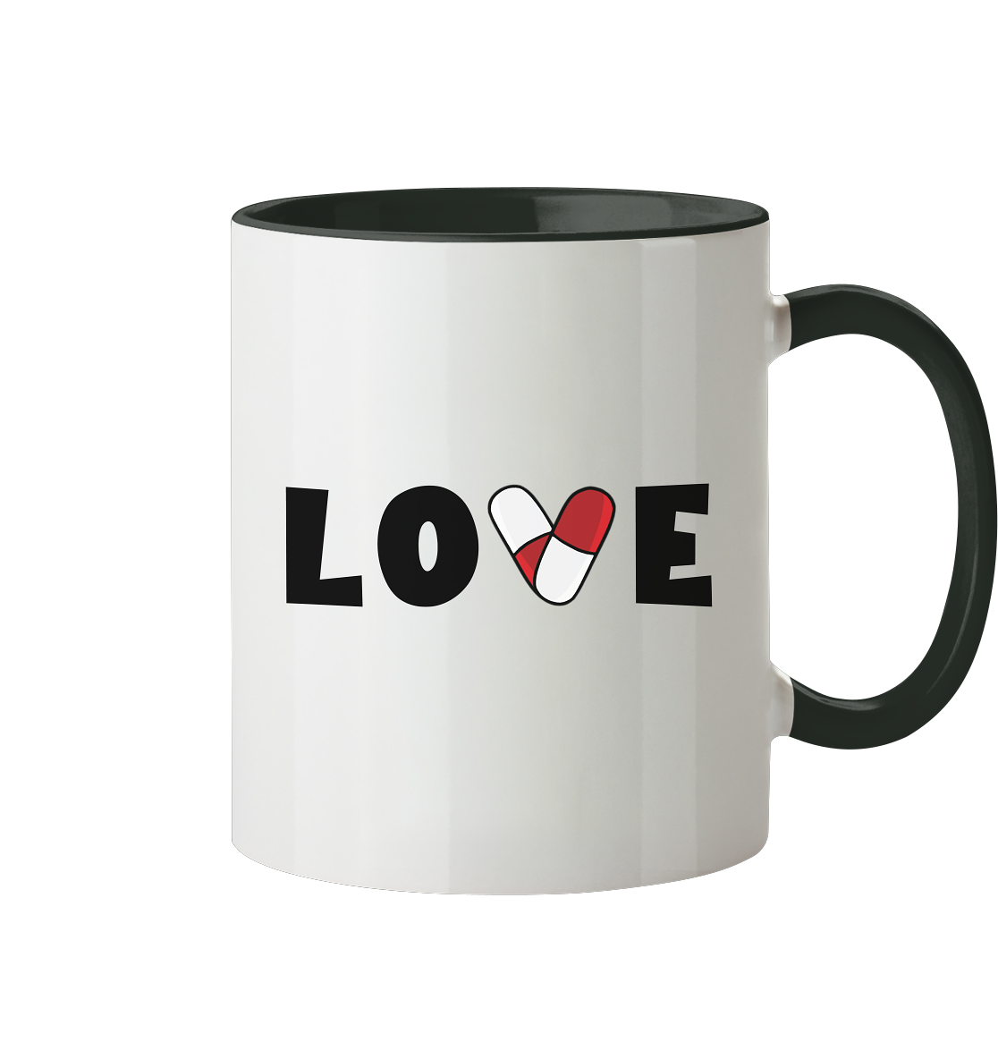 LOVE - Tasse zweifarbig